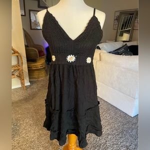 Crochet Floral Dress XL